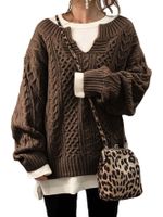 Women's Sweater Nine Points Sleeve Sweaters & Cardigans Warm Fashion Solid Color main image 5