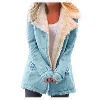 Women's Vintage Style Solid Color Patchwork Single Breasted Coat Jacket main image 6