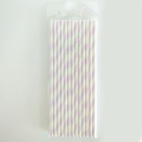 Birthday Fashion Stripe Paper Straw 1 Piece sku image 7