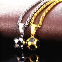 Mode Football Acier Au Titane Polissage Pendentif 1 Pièce main image 1