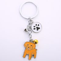 Fashion Dog Metal Unisex Bag Pendant Keychain 1 Piece sku image 7