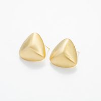 Simple Style C Shape Triangle Heart Shape Metal Copper Gold Plated Silver Plated Hoop Earrings 1 Pair main image 11