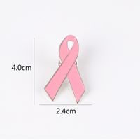 Korean Style Pink Ribbon Alloy Plating Women's Brooches sku image 2