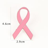 Korean Style Pink Ribbon Alloy Plating Women's Brooches sku image 4