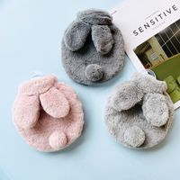 Cartoon Rabbit-like Plush Hand Warmer Hot Compress Belly Removable And Washable Pvc Explosion-proof Hot Water Injection Bag Cute Portable main image 2