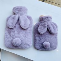 Cartoon Rabbit-like Plush Hand Warmer Hot Compress Belly Removable And Washable Pvc Explosion-proof Hot Water Injection Bag Cute Portable sku image 3