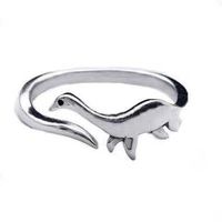 Fashion Cute Exquisite Dinosaur Shape Titanium Steel Ring main image 3