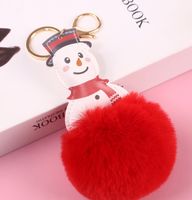 Cute Santa Claus Alloy Plush Plating Bag Pendant Keychain sku image 8