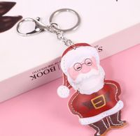 Cute Santa Claus Alloy Plush Plating Bag Pendant Keychain sku image 4