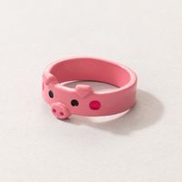 European And American Cute Cartoon Multicolor Piggy Zodiac Animal Ring main image 9