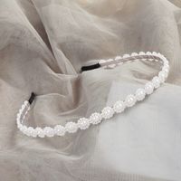 Rétro Fleur Alliage Fait Main Perles Artificielles Bande De Cheveux sku image 1