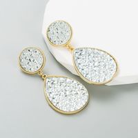 Elegant Water Droplets Alloy Glass Women's Drop Earrings 1 Pair main image 4