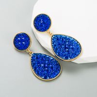 Elegant Water Droplets Alloy Glass Women's Drop Earrings 1 Pair sku image 1