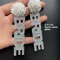 Moda Letra Arílico Barniz De Estufa Mujeres Pendientes De Gota 1 Par sku image 4