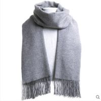 Unisex Simple Style Solid Color Imitation Cashmere Tassel Winter Scarves main image 1