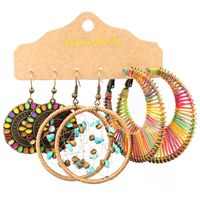 1 Set Retro Round Metal Plating Women's Drop Earrings sku image 10