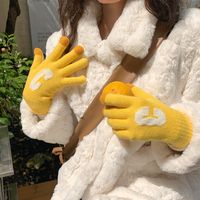 Women's Cute Letter Polyacrylonitrile Fiber Gloves 1 Pair main image 1