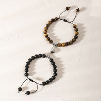 Fashion Heart Shape Agate Beaded Bracelets 1 Set sku image 46