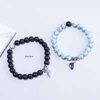 Fashion Heart Shape Agate Beaded Bracelets 1 Set sku image 19