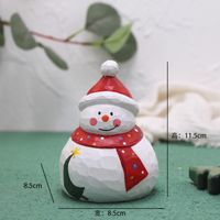 Christmas Cute Snowman Wood Party Decorative Props 1 Piece sku image 5