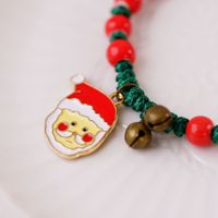 Cartoon Style Santa Claus Bell Snowman Alloy Rope Knitting Women's Bracelets main image 4