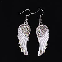 Fashion Wings Alloy Inlay Rhinestones Women's Drop Earrings 1 Pair main image 5