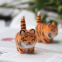 Cute Wooden Small Animal Ornaments Pendants Cartoon Cute Wood Carving main image 5