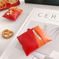 Fun French Fries Airpods Pro Protective Case Wireless Bluetooth Apple 1/2/3 Generation Earphone Sleeves Silicone Fashion Applicable main image 4