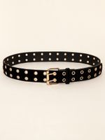 Fashion Square Pu Leather Alloy Belt Buckle Women's Leather Belts 1 Piece main image 3