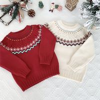 Christmas Retro Argyle Washed Cotton Hoodies & Knitwears main image 3