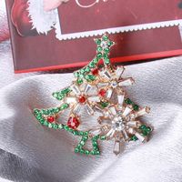 Fashion Christmas Tree Alloy Inlay Rhinestones Women's Brooches sku image 29