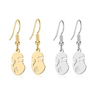 Hip-hop Human Face Stainless Steel Hollow Out Drop Earrings 1 Pair main image 3