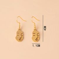 Hip-hop Human Face Stainless Steel Hollow Out Drop Earrings 1 Pair main image 2