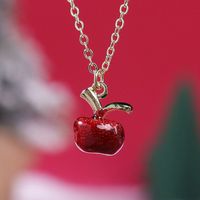Fashion Apple Alloy Women's Pendant Necklace 1 Piece sku image 1