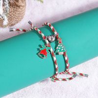 Fashion Christmas Tree Bell Snowman Alloy Enamel Women's Bracelets 2 Piece Set sku image 2