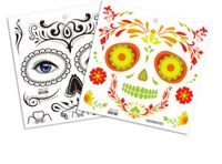 Halloween Face Mask Flowers Day Of The Dead Party Makeup Tattoo Stickers main image 4
