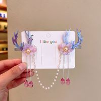 Children's Retro Style Butterfly Tassel  Clip sku image 2