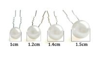 Fashion U Shape Metal Inlay Artificial Pearls Hairpin 16 Pieces main image 2