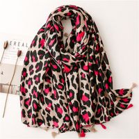 Classic Fashion Leopard Scarf Long Section Cotton And Linen Shawl sku image 6