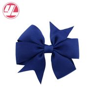 Fashion Solid Color Ribbed Mermaid Bow Hairpin Hair Accessories Children's Hair Accessories sku image 1