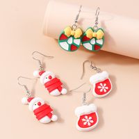 1 Pair Fashion Christmas Tree Santa Claus Epoxy Plastic Drop Earrings main image 6