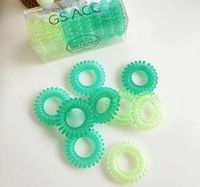 Simple Style Solid Color Plastic Stoving Varnish Hair Tie 1 Set sku image 1