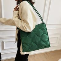 Women's Large Autumn&winter Nylon Lingge Fashion Square Zipper Tote Bag main image 5