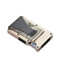 Unisex Solid Color Stainless Steel Alloy Open Card Holders sku image 2