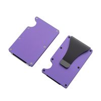 Unisex Solid Color Stainless Steel Alloy Open Card Holders sku image 10
