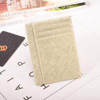 Unisex Solid Color Pu Leather Open Card Holders sku image 7
