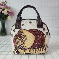 Women's Medium All Seasons Cotton And Linen Animal Fashion Shell Zipper Handbag sku image 20