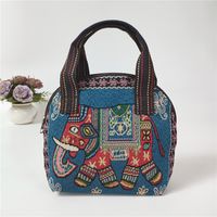Women's Medium All Seasons Cotton And Linen Animal Fashion Shell Zipper Handbag sku image 5