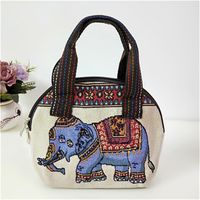 Women's Medium All Seasons Cotton And Linen Animal Fashion Shell Zipper Handbag sku image 22