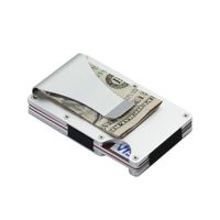 Unisex Solid Color Stainless Steel Alloy Open Card Holders sku image 8